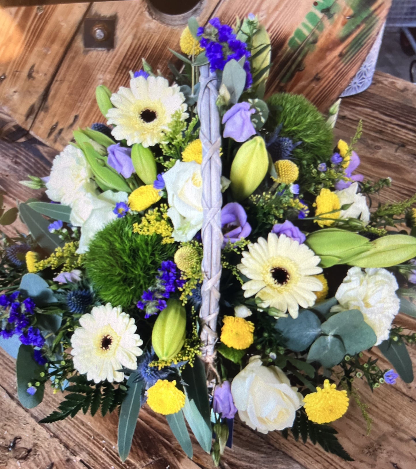 Spring Florist Choice Basket Arrangement